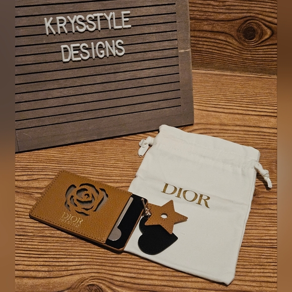 Source Unknown Accessories - Dior Prestige Rose Card Holder & Mirror from Dior Parfums Collection GWP